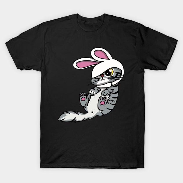 Chilling Bunny Cat T-Shirt by Nuffypuffy